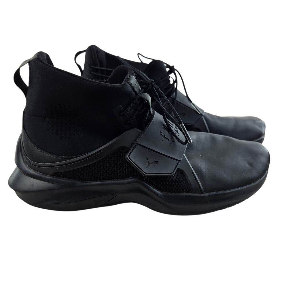 Puma x Fenty by Rihanna Hi Top Sneakers Black Womens 10 Athletic Athleisure Logo